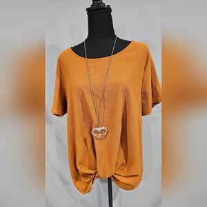 Pumpkin, Orange, Fall color blouse
